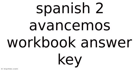 classzone answer key spanish avancemos