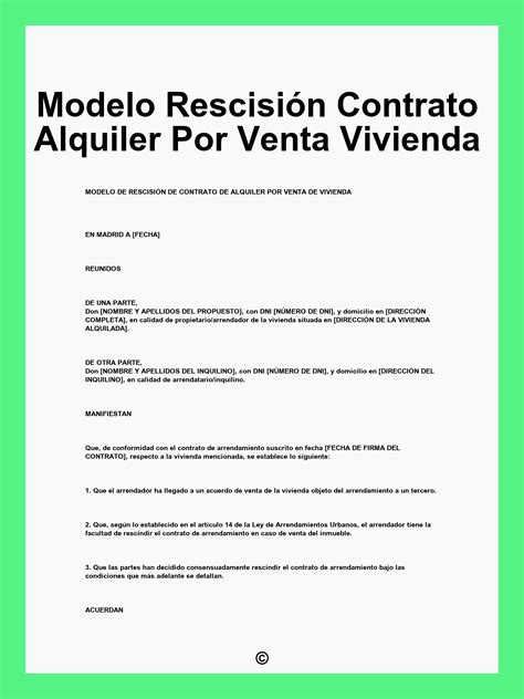 Clausula De Rescision