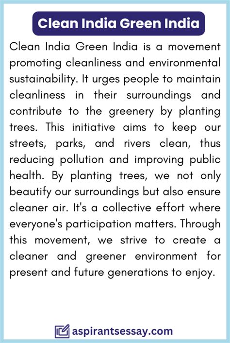 Clean India Essay