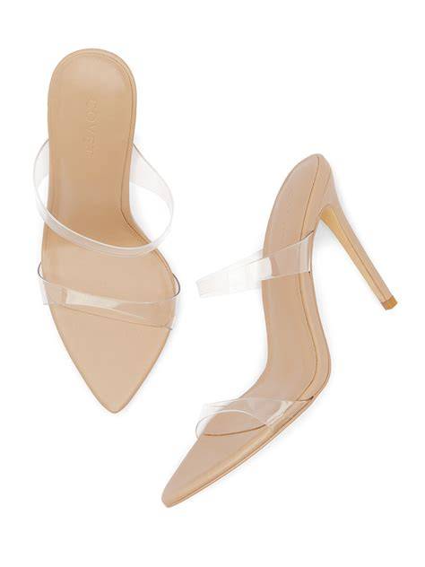 clear and nude heels
