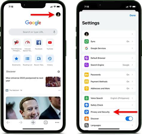 clear cache in chrome mobile