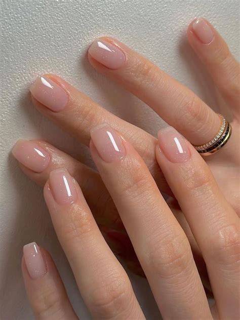 clear nude nails
