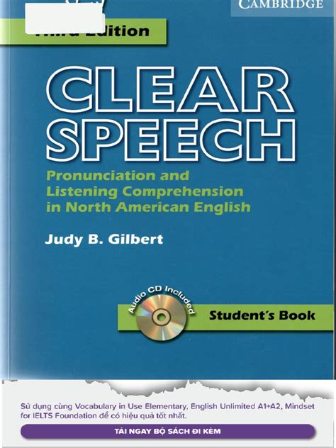 Clear Speech Students Book With Audio Cd Pronunciation And Listening Comprehension In American English