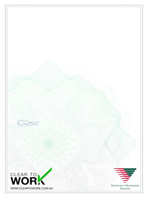 Clear To Work Rsa