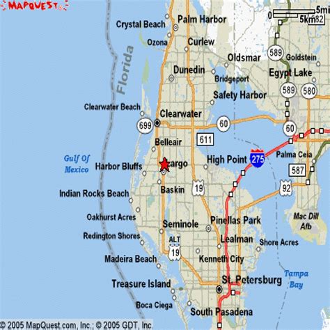 clearwater florida map