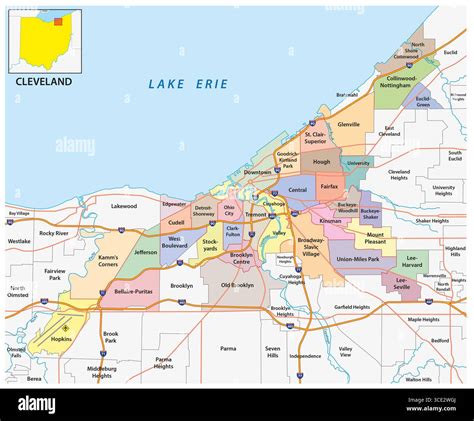 cleveland ohio map