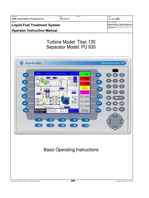 Clf Operator Interface Manual