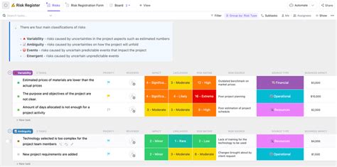Clickup Risk Management