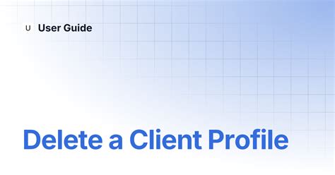 Download Client Profiles User Manual 