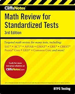 Download Cliffsnotes Math Review For Standardized Tests 3Rd Edition By Btps Btps Testing 