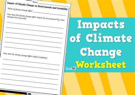 Climate For Schools Climate Change Worksheet High School - Climate Change Worksheet High School