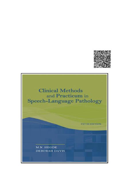 Clinical Methods And Practicum In Speech Language Pathology