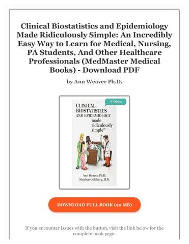 Read Online Clinical Biostatistics And Epidemiology Made Ridiculously Simple 