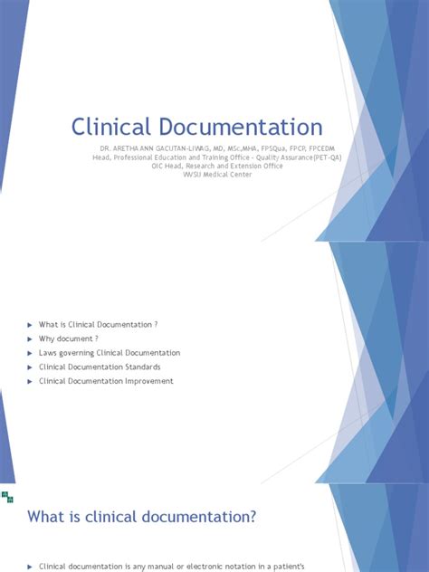 Read Clinical Documentation Standards 