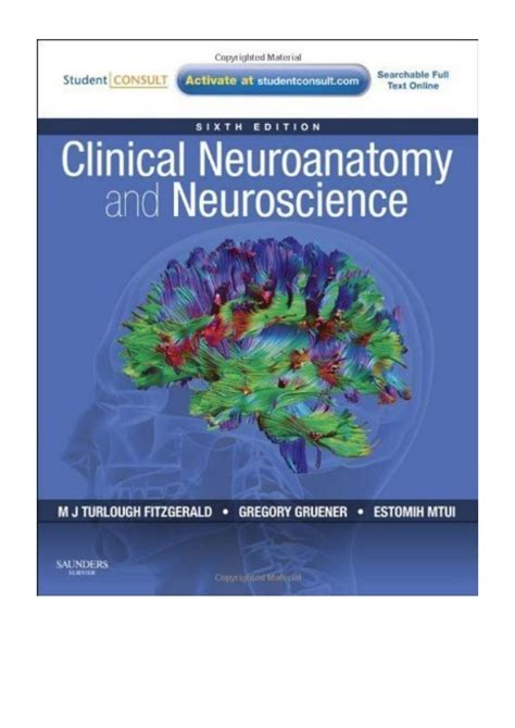 Download Clinical Neuroanatomy And Neuroscience With Student Consult Access 6E Fitzgerald Clincal Neuroanatomy And Neuroscience 6Th Sixth Edition By Fitzgerald Md Phd Dsc Mria M J T Gruener Md Mba Gr 2011 