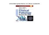 Read Clinical Pathology Board Review 1E 1 Harpsc Edition By Spitalnik Md Steven L Arinsburg Do Suzanne Jhang Md Je 2014 Paperback 