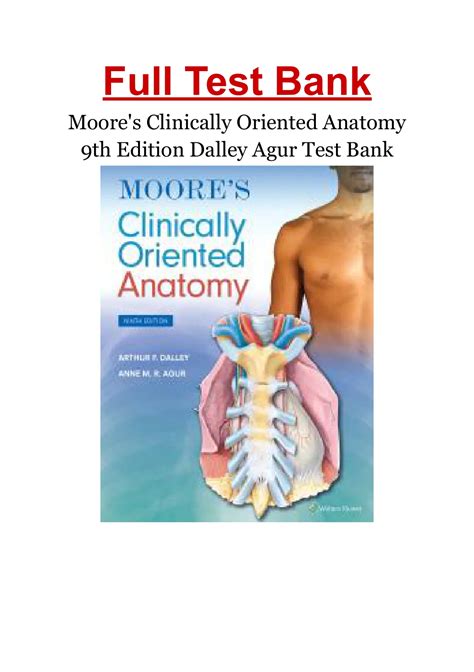 Clinically Oriented Anatomy Moore Test Bank