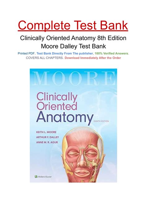 Full Download Clinically Oriented Anatomy Test Bank Format 