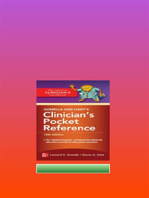 Clinicians Pocket Reference Pdf Free Download