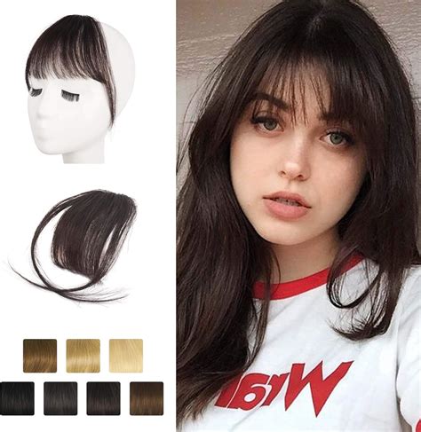 clip on fringe human hair