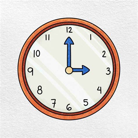 Clock Drawing Royalty Free Images Shutterstock Clock Drawing With Color - Clock Drawing With Color