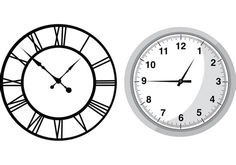 Clock Drawing Vector Art Icons And Graphics For Clock Drawing With Color - Clock Drawing With Color
