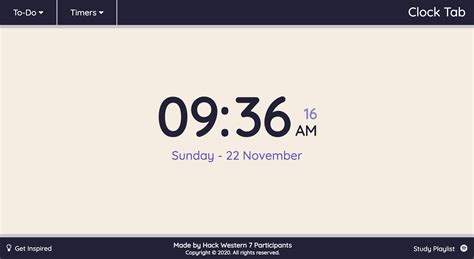 Clock Tab