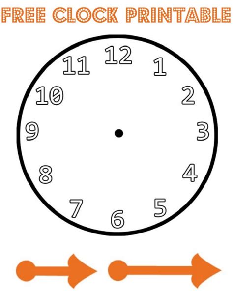 Download Clock Face Parts Template For Paper Plate 