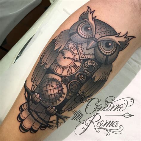 Clockwork Owl Tattoo