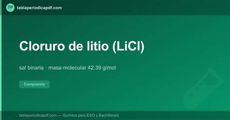Cloruro De Litio