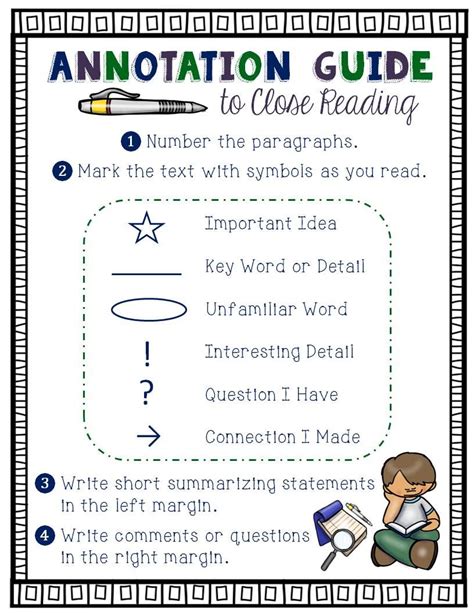 Close Reading And Annotating Texts Handouts Freebie Tpt Close Reading Annotation Handout - Close Reading Annotation Handout