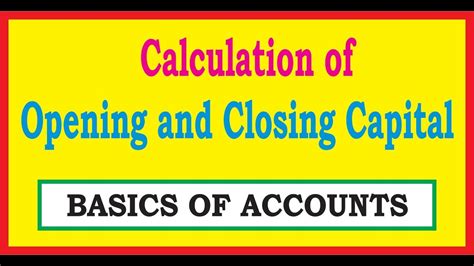 Closing Capital Formula