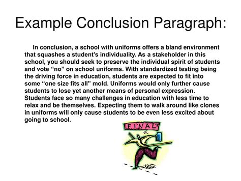 closing statement example conclusion for presentation