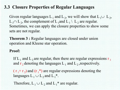 Closure Properties Of Regular Languages