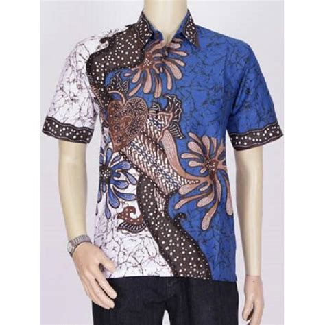 Cloting Fashion Kemeja Batik Hem Batik Prada Kombinasi Kemeja Batik Kombinasi Polos - Kemeja Batik Kombinasi Polos