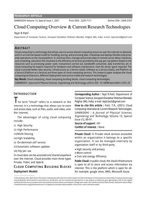 Cloud Computing Overview Current Research Challenges
