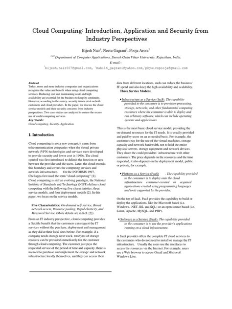 Cloud Computing Research Paper
