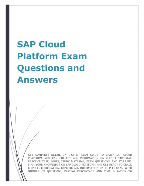 Cloud Platform Exam Questions And Answers