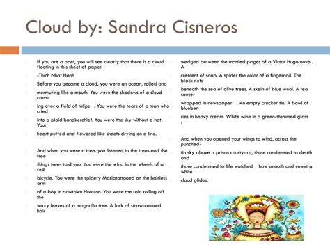 Cloud Sandra Cisneros Analysis