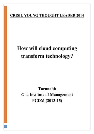 Full Download Cloud Computing Crisil 