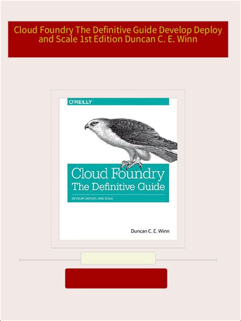 Full Download Cloud Foundry The Definitive By Duncan C E Winn 