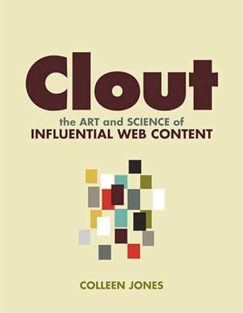 Read Online Clout The Art And Science Of Influential Web Content Colleen Jones 