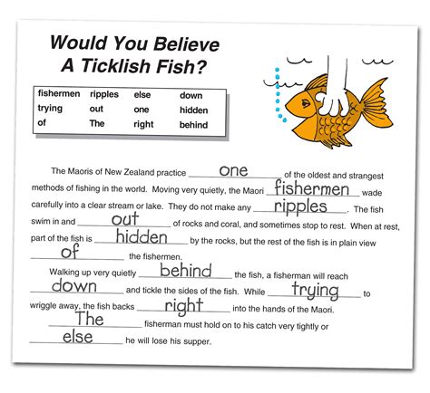 Cloze Worksheets Teach Nology Com Cloze Reading Worksheet Grade 4 - Cloze Reading Worksheet Grade 4