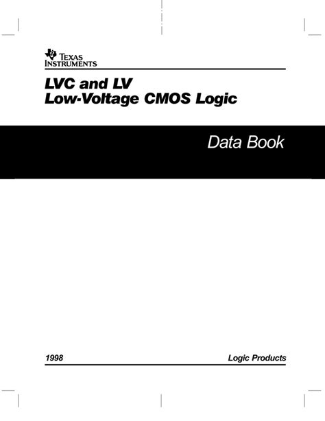 Cmos Technology Logic Data Book Textfiles