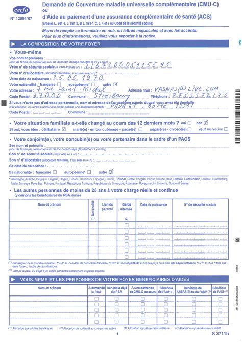 Cmu Formulaire Pdf
