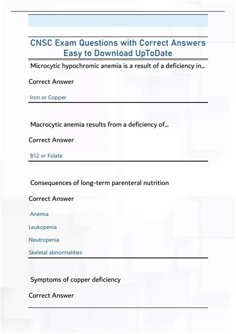 Download Cnsc Exam Questions 