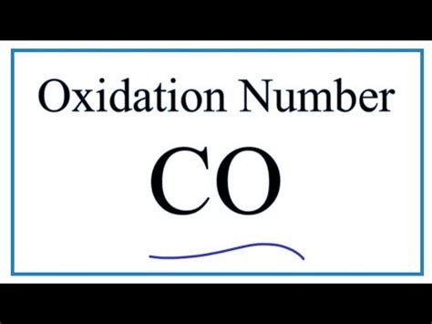 Co Oxidation Number