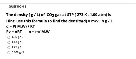 Co2 Stp Density