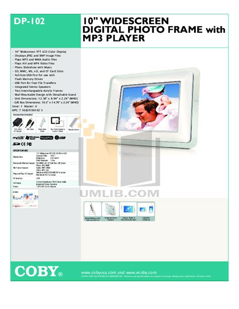 Full Download Coby Dp 102 User Guide 