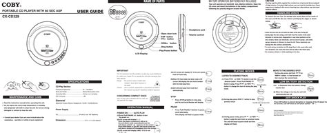 Read Coby User Guide 